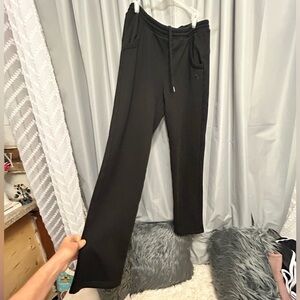 Puma Sweatpant Mens M Black Fleece Lined Pockets Drawstring Classic Outdoor flaw